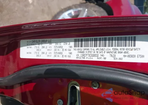 2012 Ram 1500 St z USA, uszkodzony, nr VIN 1C6RD7FT9CS326532